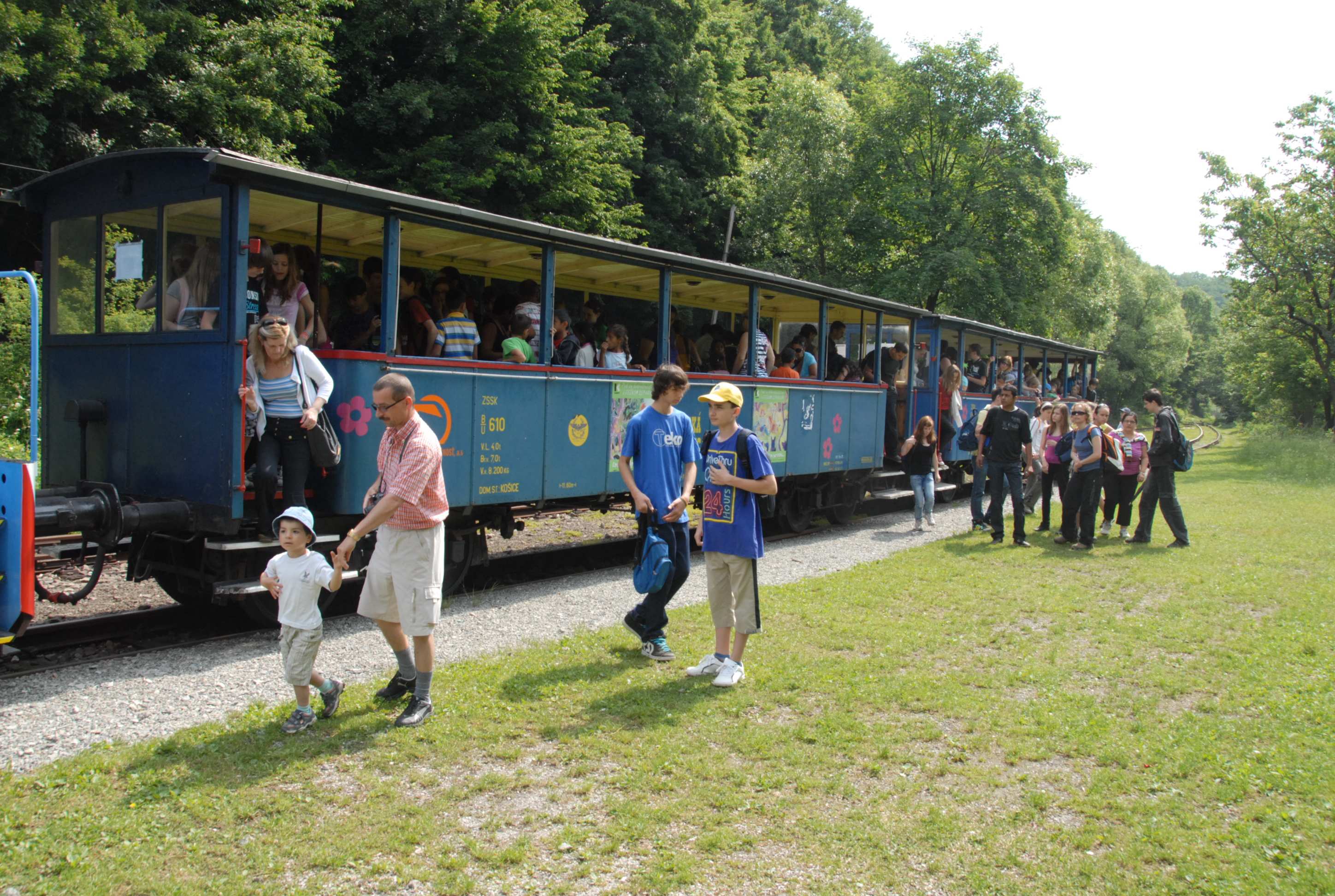 Návštevníci Detskej železnice