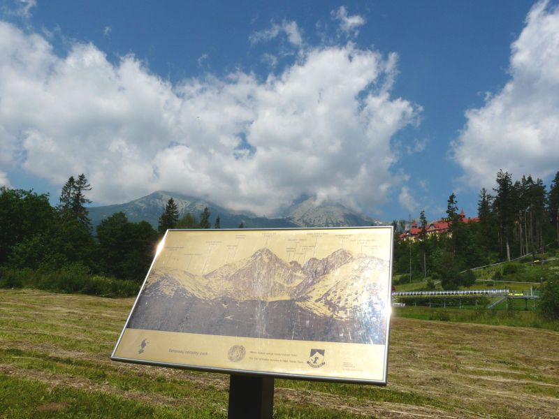 Panoramatická tabuľa v Tatranskej Lomnici
