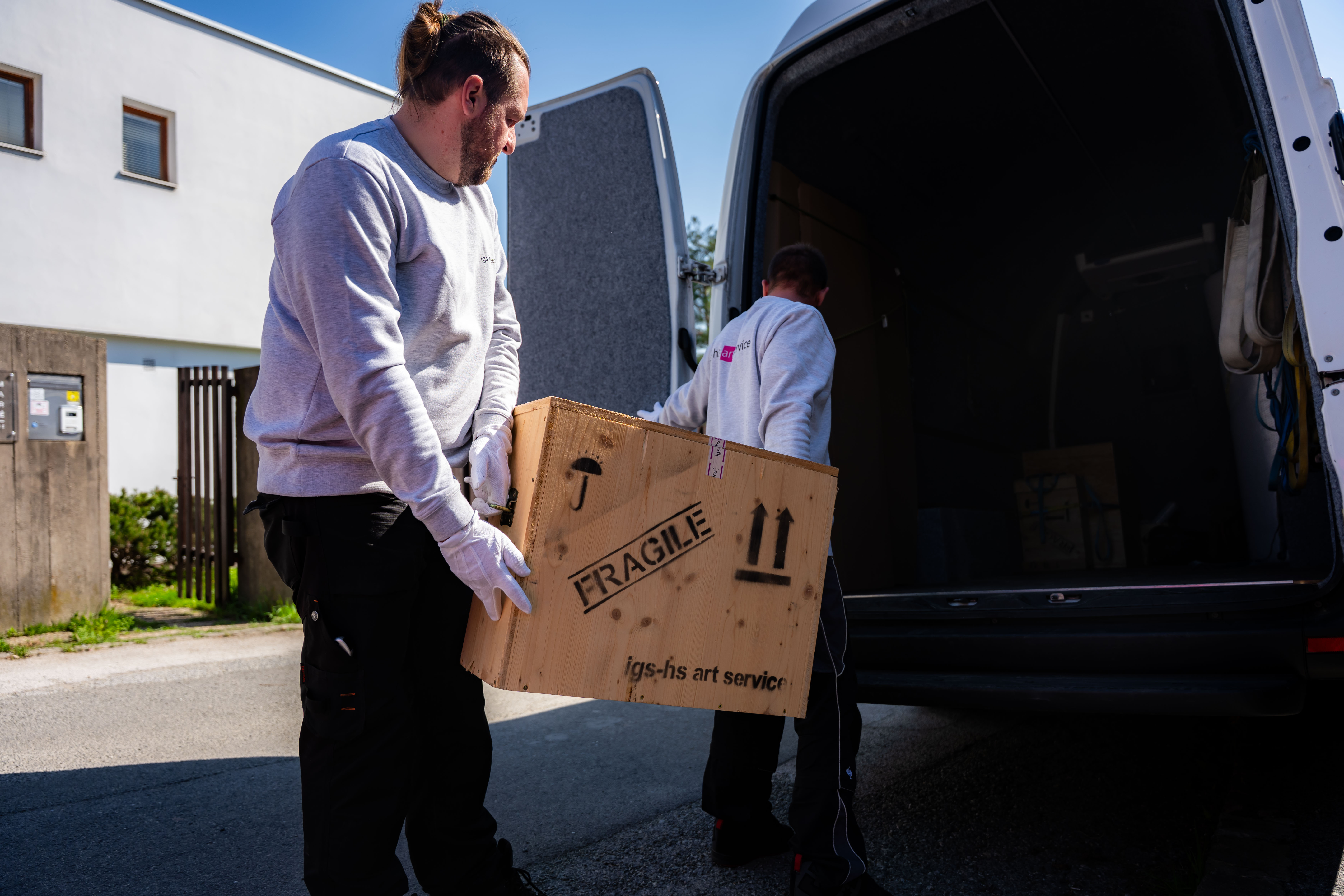 Balenie diel pred prevozom do Viedne