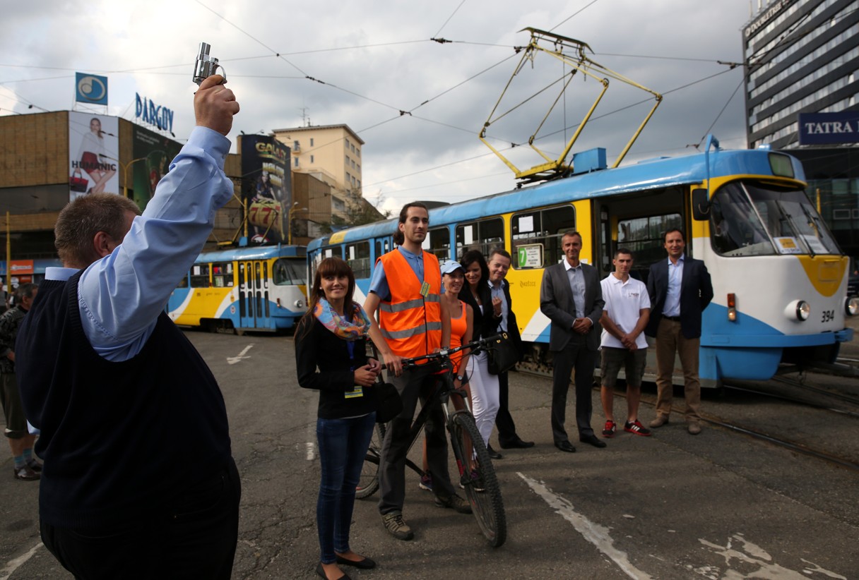 Štart súťaže Kto skôr na Námestí Osloboditeľov