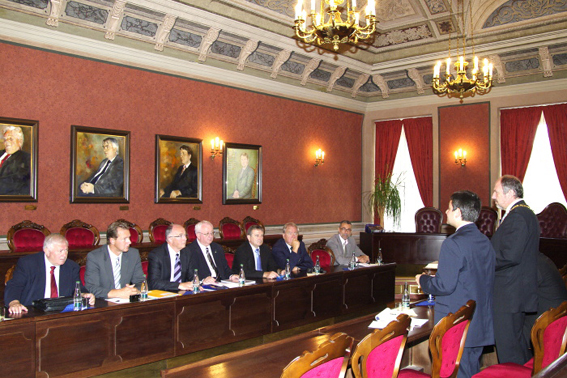oficiálne prijatie francúzskej delegácie v Historickej radnici mesta