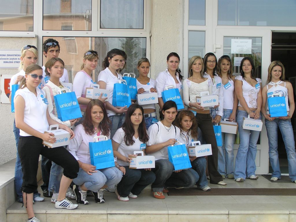 Dobrovoľníci organizácie UNICEF