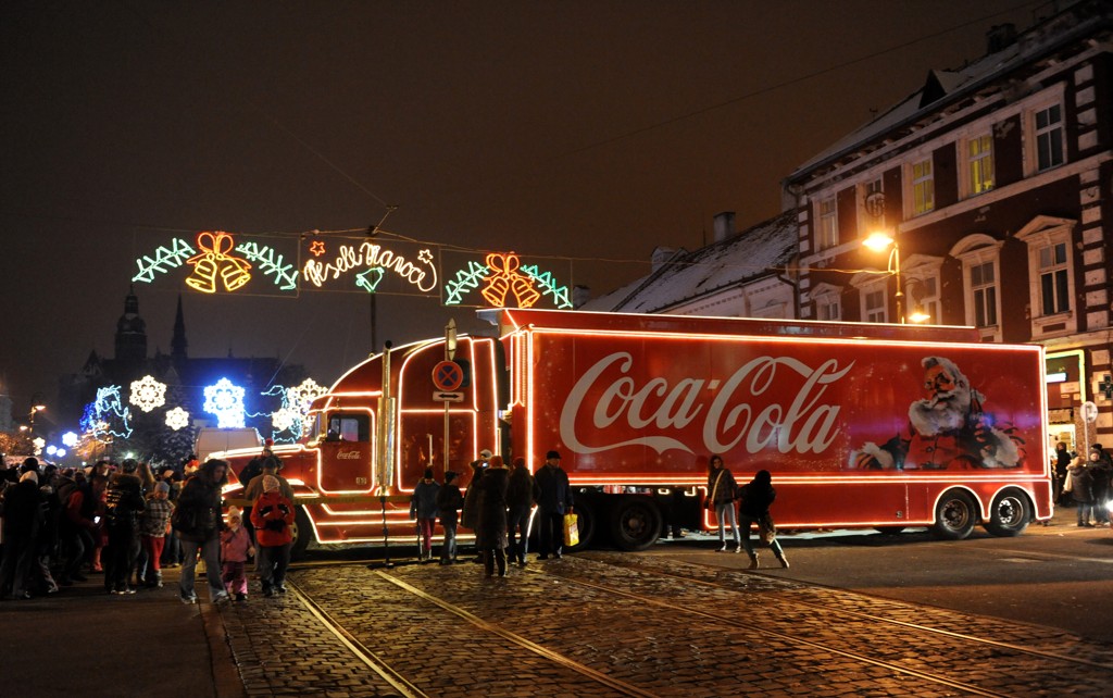 Vianočný Coca-Cola kamión v Košiciach