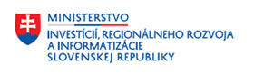 Logo Ministerstva investícií, regionálneho rozvoja a informatizácie SR