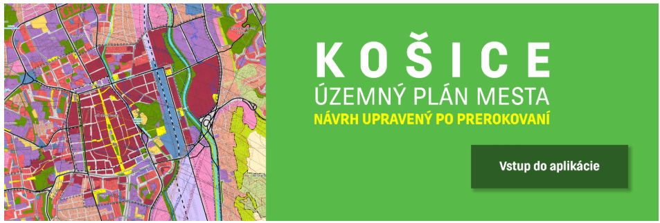 Vstup do aplikácie NOVÝ ÚZEMNÝ PLÁN MESTA KOŠICE