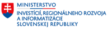 Logo Ministerstvo invest&iacute;ci&iacute;, region&aacute;lneho rozvoja a informatiz&aacute;cie SR