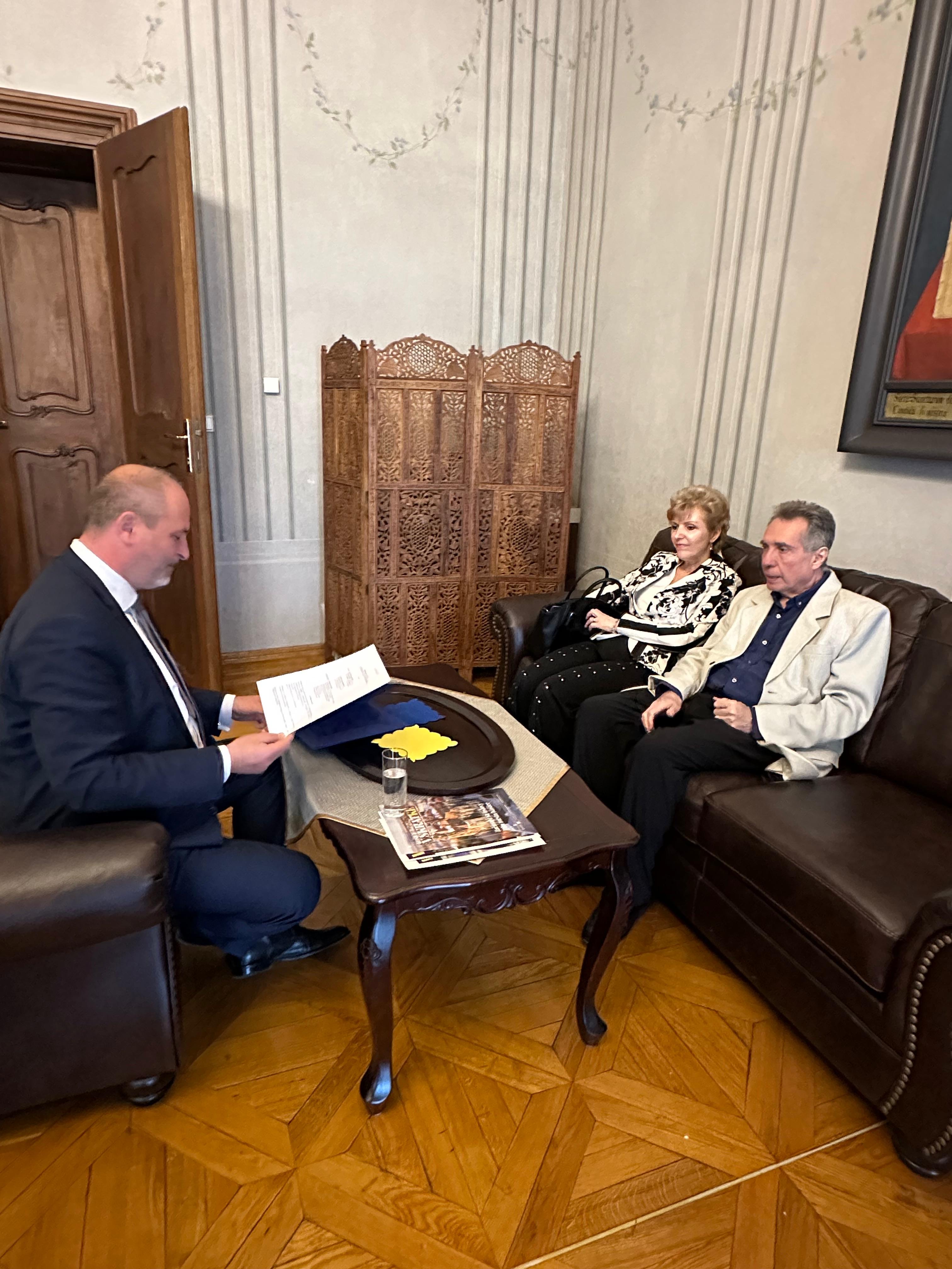 Prijatie manželov Rigdovcov v Historickej radnici 